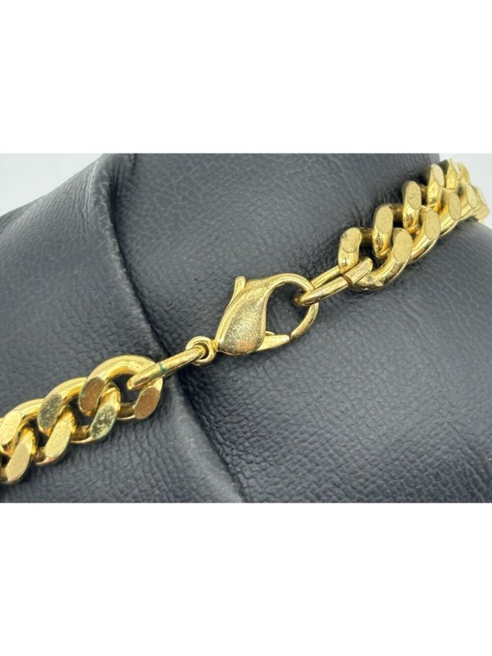 Vintage S.OS. Medical I.D. Bracelet Gold-Tone Stainless Steel Metal, Curb Chain - Picture 10 of 11